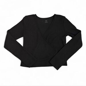 Aerie Dark Grey Wrap Top